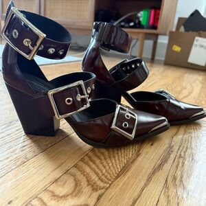 Jeffery Campbell maroon booties 8.5